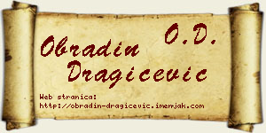 Obradin Dragičević vizit kartica
